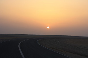 coucher de soleil au koweit