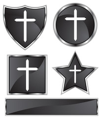 Fototapeta premium Crucifix Icon Set