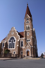 Fototapeta na wymiar Historische Kirche in Windhoeck in Namibia