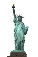 NY Statue of Liberty isolated on white