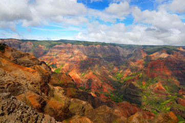 Dramatic Waimea Canyon on the island of Kauai