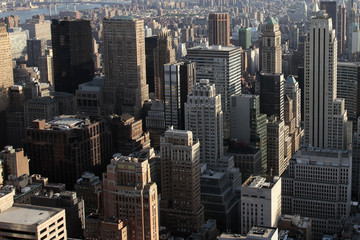 Panele Szklane  Widok na wieże Manhattanu - Nowy Jork
