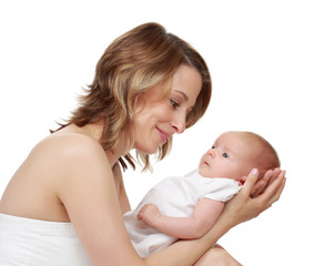 mother holding her baby