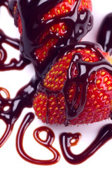 Straberry fruit with chocolate topping