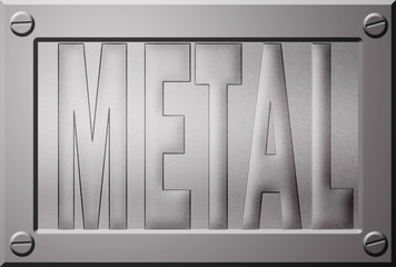 Embossed metal plate