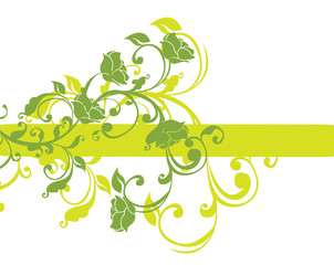 bandeau ecolo vert floral