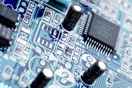 Close-up of computer component - motherboard