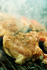 Cooking on a barbecue grill