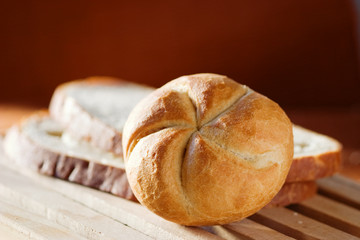 Various types of bread in the kitchen
