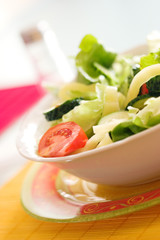 Close-up of a bowl of salad