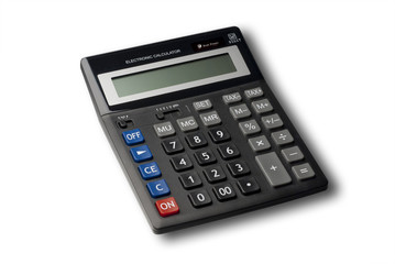 Desktop calculator with clipping path
