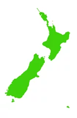 Papier Peint photo Lavable Nouvelle-Zélande Contour de carte de la Nouvelle-Zélande