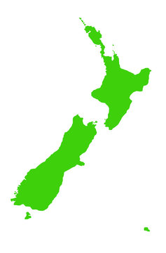 New Zealand map outline