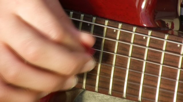 main de guitariste