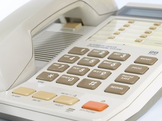 Office phone close up