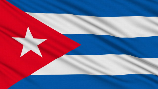 Cuban flag, with real structure of a fabric