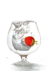 Strawberry In Water
