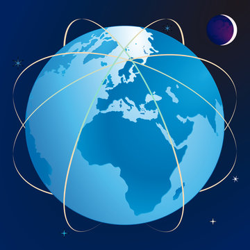 satelitten weltkugel