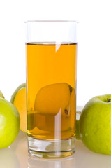 fresh apple and juice