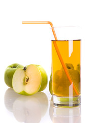 fresh apple and juice