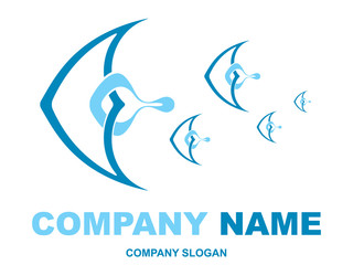 abstract fish logotype
