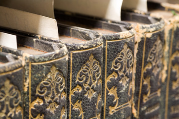 old books, close up
