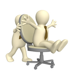 Colleagues who are having a good time at office