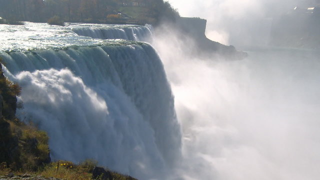 Niagara Falls - Pan Shot to Canada