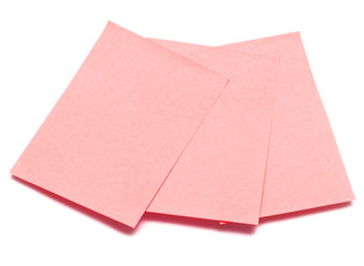 pages of notebook on white