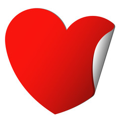 Peeling heart sticker