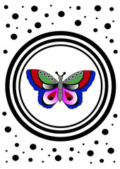 Kreise und Schmetterling