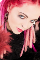 pink hair girl