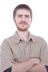 Obraz premium young casual man portrait, isolated on white