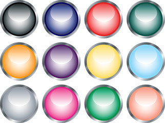 Set of Glossy Web Buttons