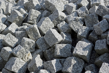pile of grey cobblestones