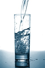 glass of water pouring