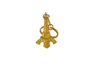 Schlüsselanhänger Eifelturm (Gold/Gelb)