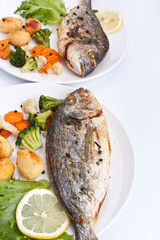 Sea Bream fish with vegetables