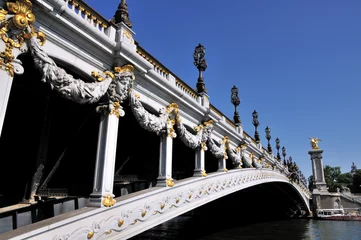 Foto op Plexiglas Pont Alexandre III De Alexandre III-brug - Parijs