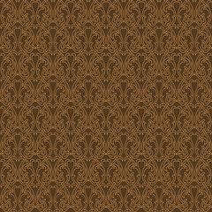 seamless pattern with stylized flora