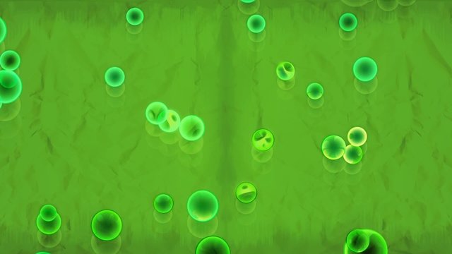Animation Bulles 3D fond vert