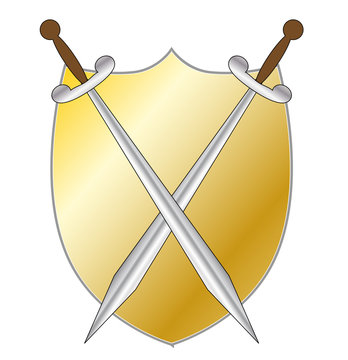 Shield with two swords