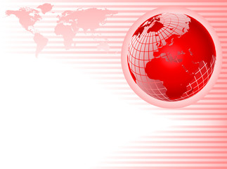 Red World Business Background