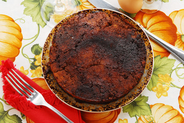 Torta di pane - pane secco con cacao uvetta pinoli Lombardia