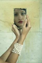 Foto op Plexiglas Young lady with mirror © Egor Mayer