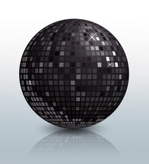 black disco ball