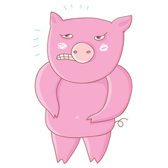 Obraz na płótnie Canvas Anger pig