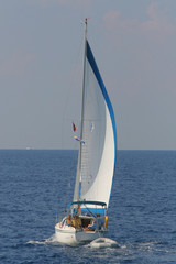 Naklejka premium Sailing in Greece