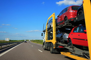 Transport truck on highway