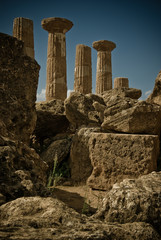 Säulen im Tal der Tempel (Agrigent) - 02